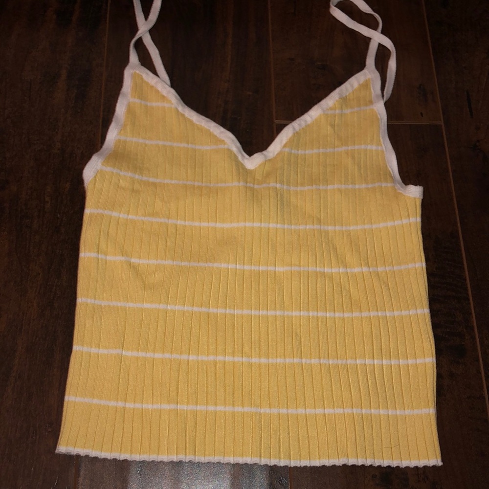 Yellow crop top